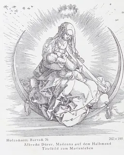 Life of the Virgin — Title Page (Madonna on the Crescent) by Albrecht Dürer