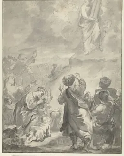 Moses Descending from Mount Sinai with the Ten Commandments by Ferdinand Bol