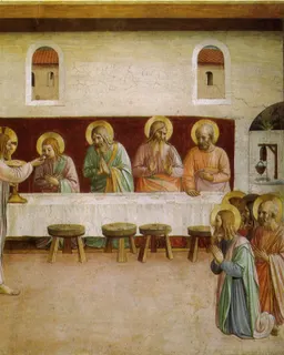 The Communion of the Apostles (Cell 35) by Fra Angelico