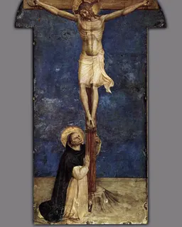 Saint Dominic Adoring the Crucifixion by Fra Angelico