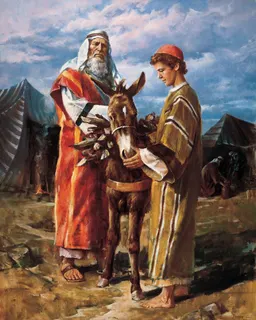 Abraham Taking Isaac to Be Sacrificed by Del Parson