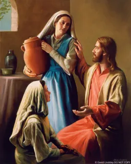 Christ in the Home of Mary and Martha (Mary and Martha) by David Lindsley