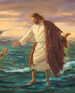 Christ Walking on the Water by Robert T. Barrett