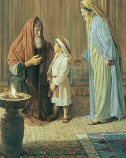 Hannah Presenting Her Son Samuel to Eli by Robert T. Barrett