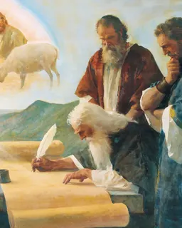 Isaiah Writes of Christ’s Birth (The Prophet Isaiah Foretells Christ’s Birth) by Harry Anderson