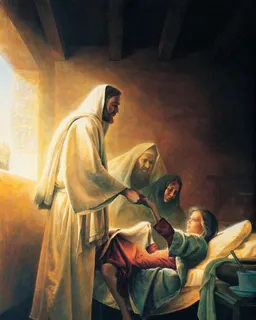 Jesus Blessing Jairus’s Daughter (Christ Raising the Daughter of Jairus) by Greg K. Olsen