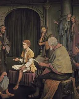 Jesus Teaching the Elders in the Temple by Grant Romney Clawson