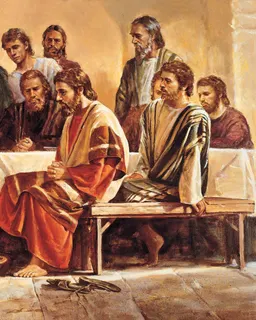 Jesus Washing the Apostles’ Feet (Jesus Washing the Feet of the Apostles) by Del Parson