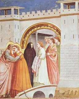 Meeting at the Golden Gate by Giotto di Bondone