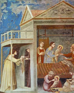 Birth of the Virgin by Giotto di Bondone