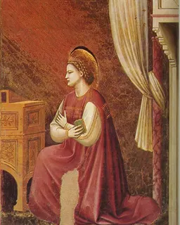 The Virgin Receiving the Message (Annunciation — Mary) by Giotto di Bondone