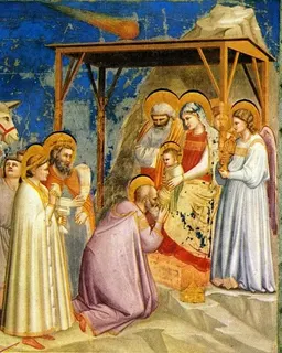Adoration of the Magi by Giotto di Bondone