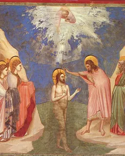 Baptism of Christ by Giotto di Bondone