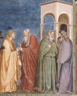 Judas Receiving Payment for his Betrayal by Giotto di Bondone