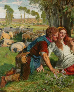 The Hireling Shepherd by William Holman Hunt
