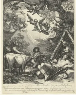 De verkondiging aan de herders by Jan Saenredam
