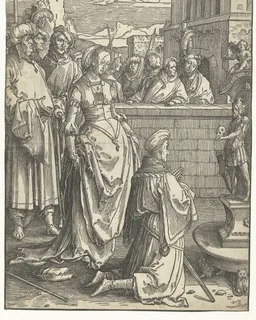 De afgoderij van Salomo by Lucas van Leyden