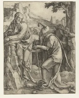 De verzoeking van Christus by Lucas van Leyden