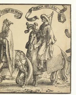 Koningen David, Salomo en Jerobeam by Lucas van Leyden