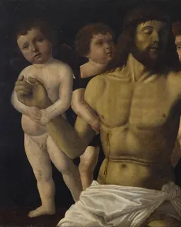 The Dead Christ Supported by Angels by Filippo Mazzola