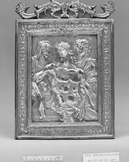 The Dead Christ Supported by the Virgin and St. John by Moderno (Galeazzo Mondella)