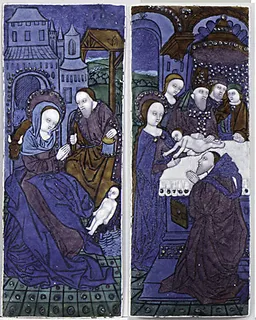 The Nativity and Circumcision of Christ by Workshop of the Master of the High Foreheads