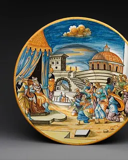 Dish with Joseph and His Brothers by Antoine Conrade