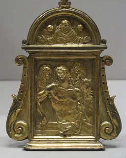 Pietà, with the Virgin, Saint John, and an angel by Moderno (Galeazzo Mondella)