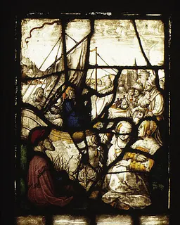 Christ Preaching from a Boat in the Lake of Gennesaret (one of a set of 12 scenes from The Life of Christ) by Jan Rombouts