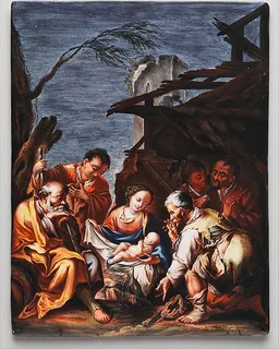 Adoration of the Shepherds by Adam Friedrich von Löwenfinck