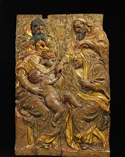 The Holy Family with Saints Anne and Joachim by Diego de Pesquera