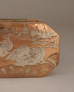 Tobacco box with scenes from life of Jonah by Anonymous