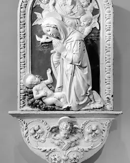 Virgin Adoring the Christ Child by Andrea della Robbia