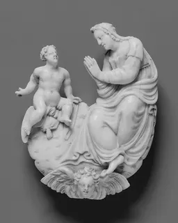 Virgin adoring the Christ Child by Lelio Orsi (called Lelio da Novellara)