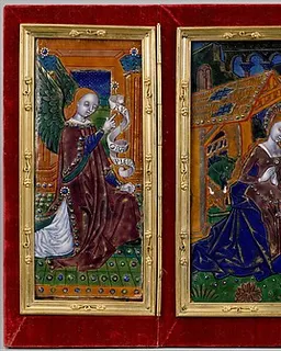 Triptych with the Nativity and the Annunciation by Master of the Orléans Triptych