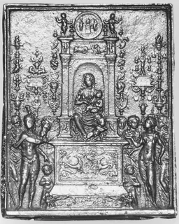 Virgin and Child Enthroned with Saints by Moderno (Galeazzo Mondella)