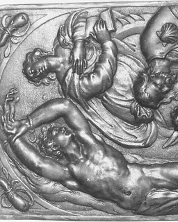 Ss. Sebastian, Catherine and Roch by Paulus Willemsz. van Vianen