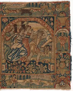 "The Prodigal Son Driven Out by Harlots" from a set of six of The Parable of the Prodigal Son by Anonymous Workshop, British