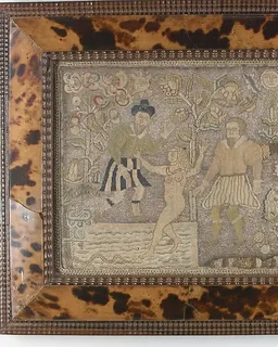 Cushion with Susanna and the Elders by Anonymous
