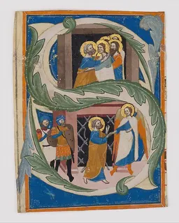 Initial S with Saint Peter Liberated from Prison by Anonymous