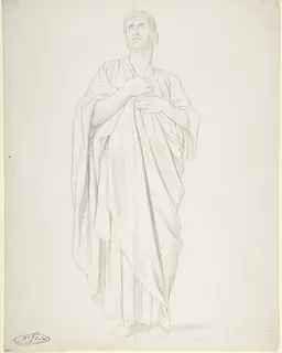 Study of an Apostle, for the painting of the Ascension in Saint-Germain-des-Pres, Paris (1839–1863) by Hippolyte Flandrin