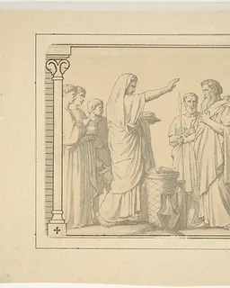 Melchizedek Presenting Abraham with Bread and Wine by Hippolyte Flandrin