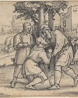 The Return of the Prodigal Son by Sebald Beham
