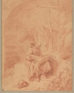 Saint Francis Reading by Christian Wilhelm Ernst Dietrich