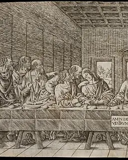 The Last Supper, with a Spaniel by Giovanni Pietro da Birago