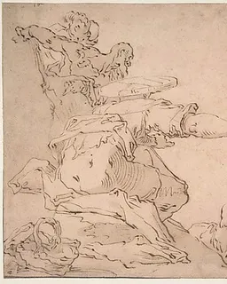 Saint John Preaching in the Wilderness by Abraham Bloemaert