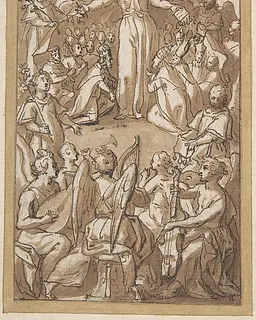 The Virgin Surrounded by Angels and Representatives of Secular and Ecclesiastical Authorities by Pieter de Jode I