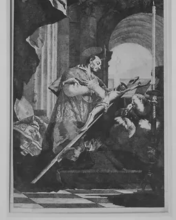 Saint Charles Borromeo Venerating the Crucifix by Lorenzo Tiepolo
