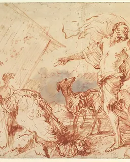 Noah Entering the Ark by Giovanni Benedetto Castiglione (Il Grechetto)