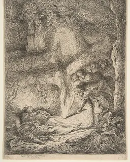 Finding the bodies of Saints Peter and Paul by Giovanni Benedetto Castiglione (Il Grechetto)